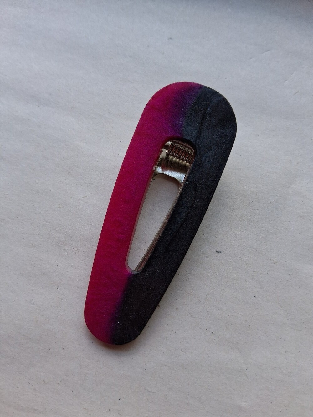 5/$25 Hand Crafted Pink and Black Gradient Hair Clip